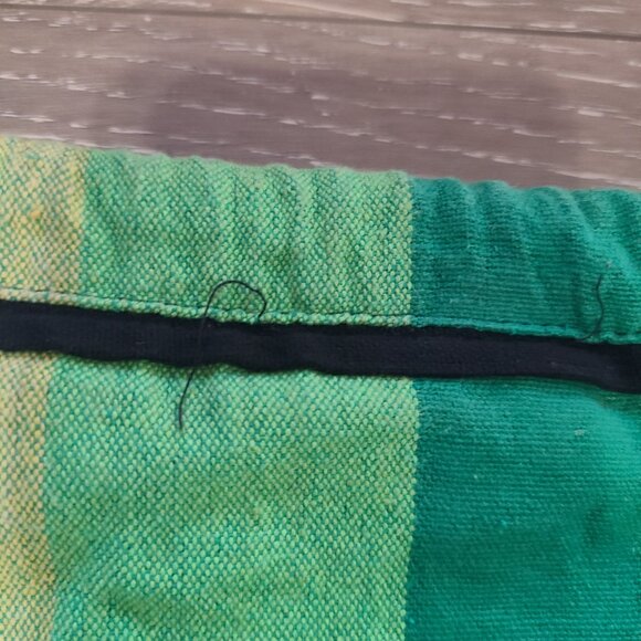 Apihappi Green Stripe Hemp Woven Drawstring Backpack - Picture 6 of 9